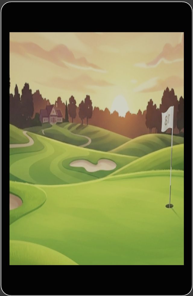 Golf round being built in Unity's iPad simulator