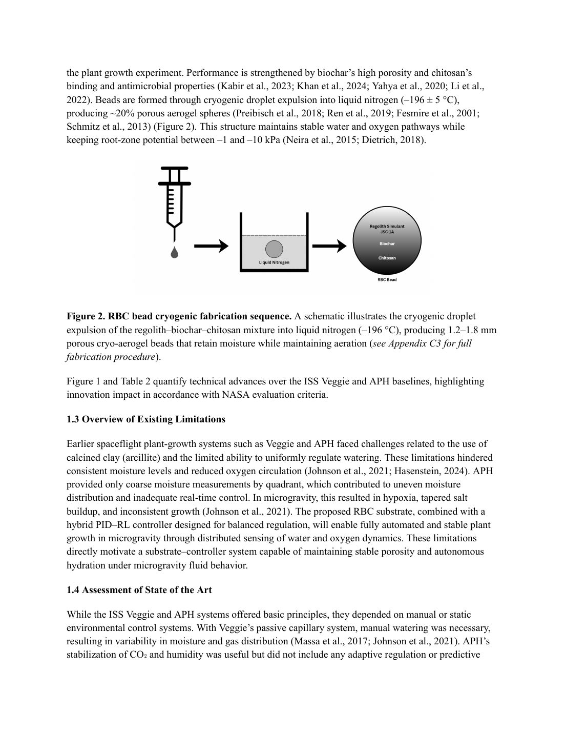 Proposal page 3: Bead substrate and limitations